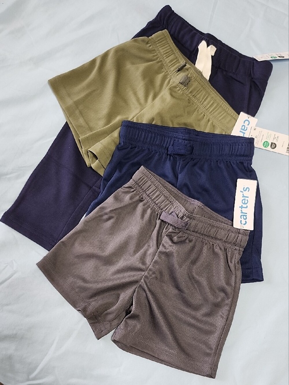 Carter's Boy's Athletic Shorts in Navy, Olive & Gray